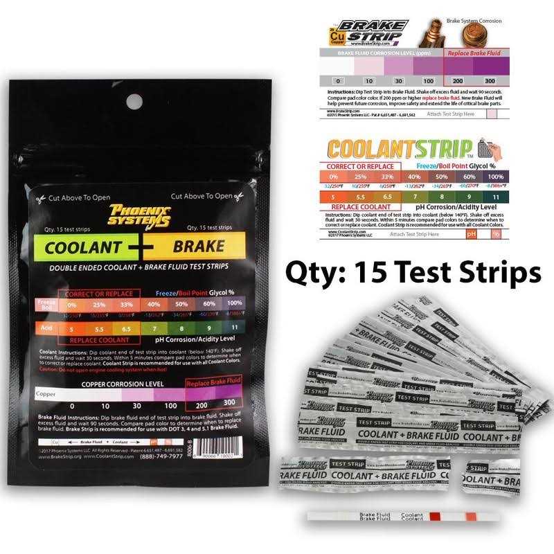 Phoenix Systems 8006-B Double-Ended Brake Fluid + Coolant Test Strips - Image 4