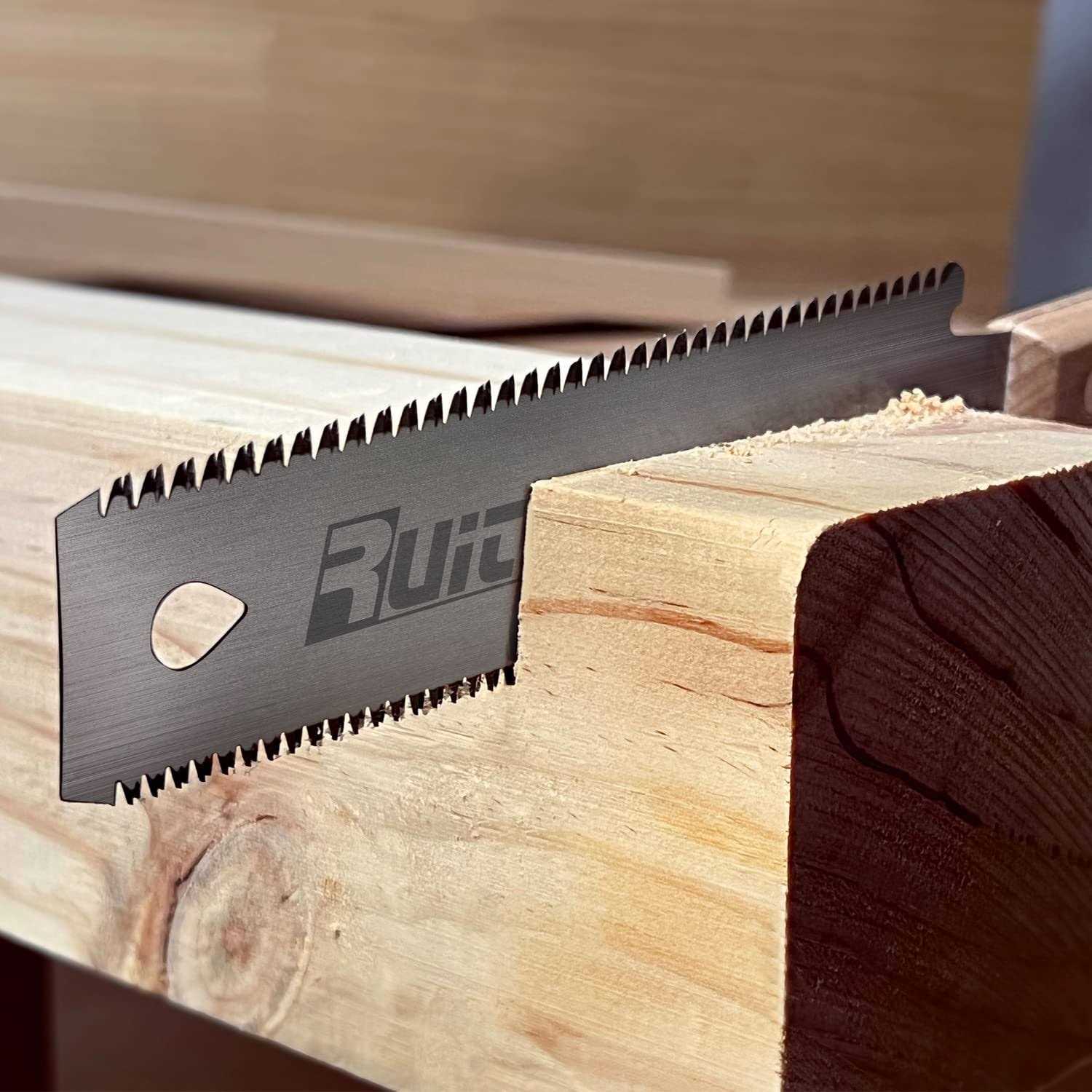 RUITOOL Japanese Hand Saw 6 Inch Double Edge Sided Pull Saw Ryoba SK5 Flexible Blade 14/17 TPI Flush Cut Beech Handle Wood Saw for Woodworking Tools - Image 5