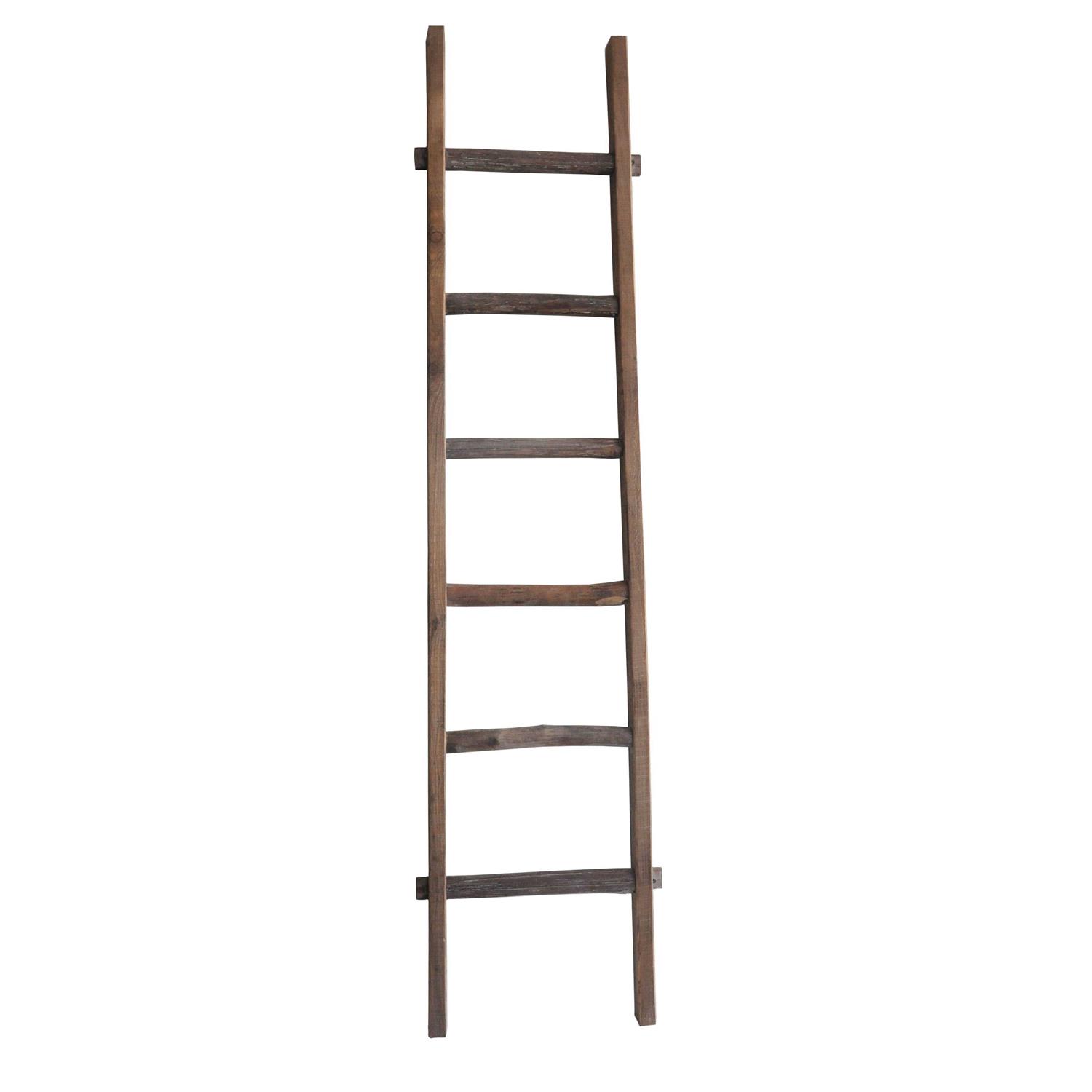 Sagebrook Home Wooden Decorative 76 Ladder - Image 4