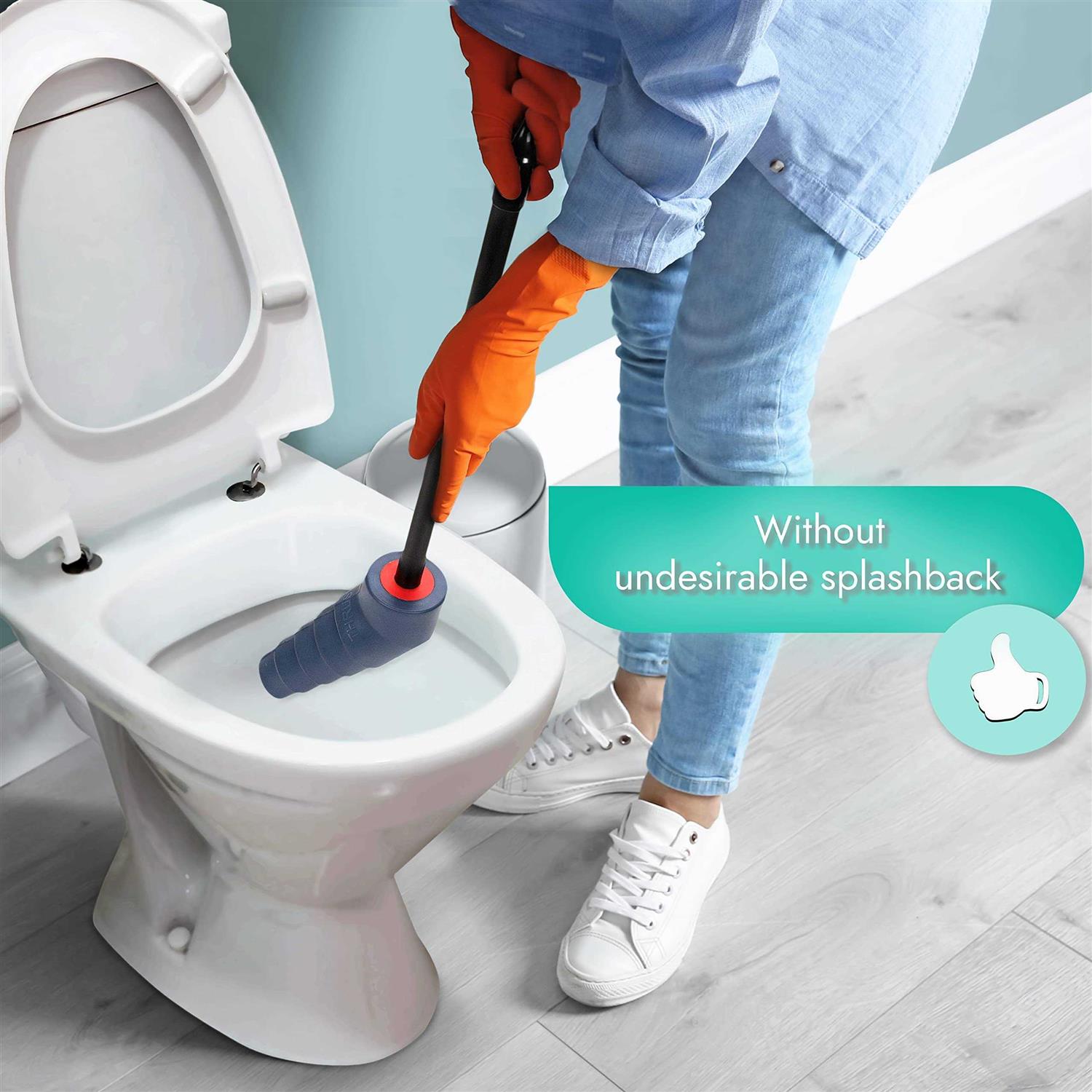 THRUSTER Toilet Plunger for US Siphonic Toilets Applies Hydraulic Pressure to Unclog The Most Persistent Blockages - Image 3