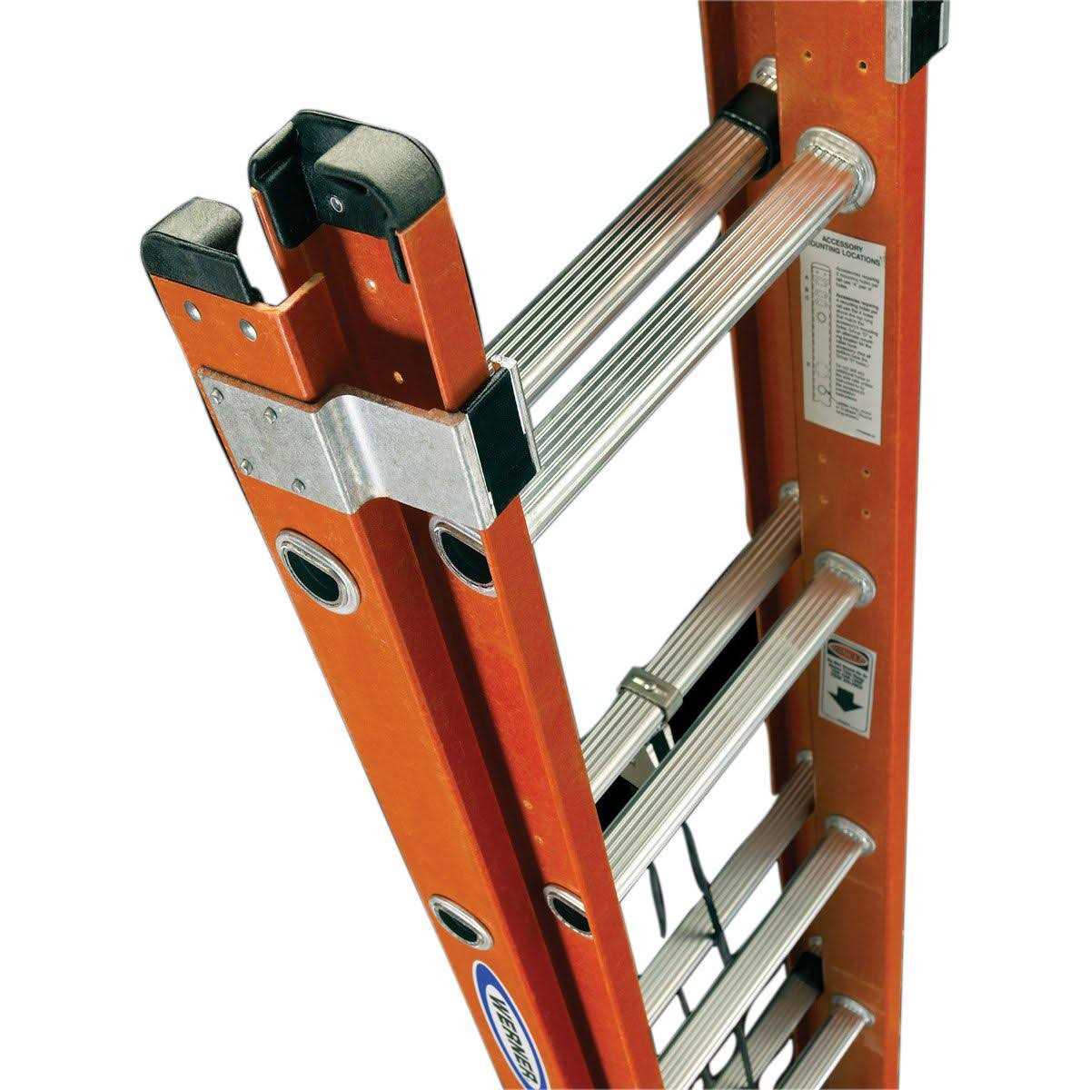 Werner D6220-2 20' Type IA Fiberglass D-Rung Extension Ladder - Image 5