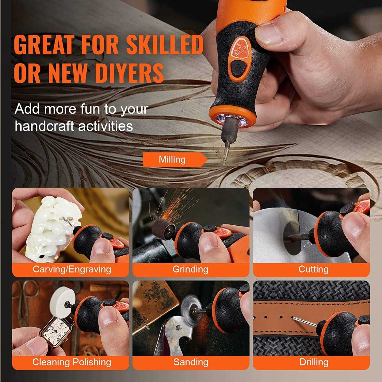 VEVOR Rotary Tool Kit Variable Speed Rotary Tool 118 PCS for Grinding - Image 4