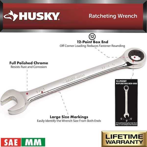 Husky SAE and Metric Ratcheting Wrench Set - Image 3