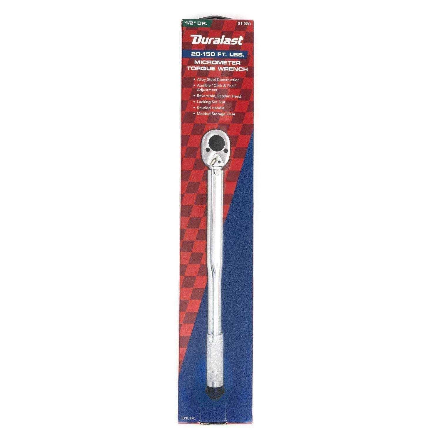 Duralast 1/2in Drive Extension Torque Wrench 51-220 - Image 5