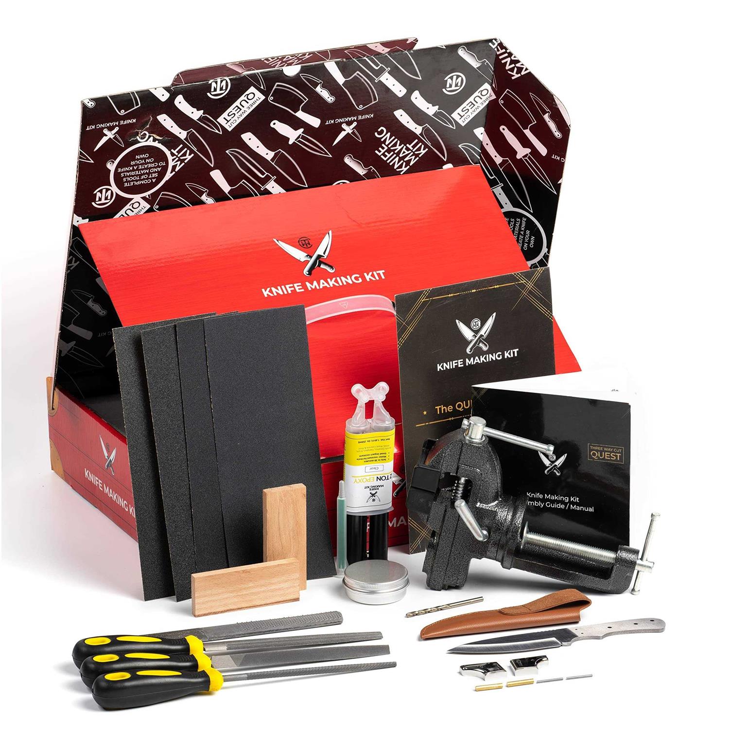 Knife Making Kit DIY Gift for Men Gift Set with Complete Tools