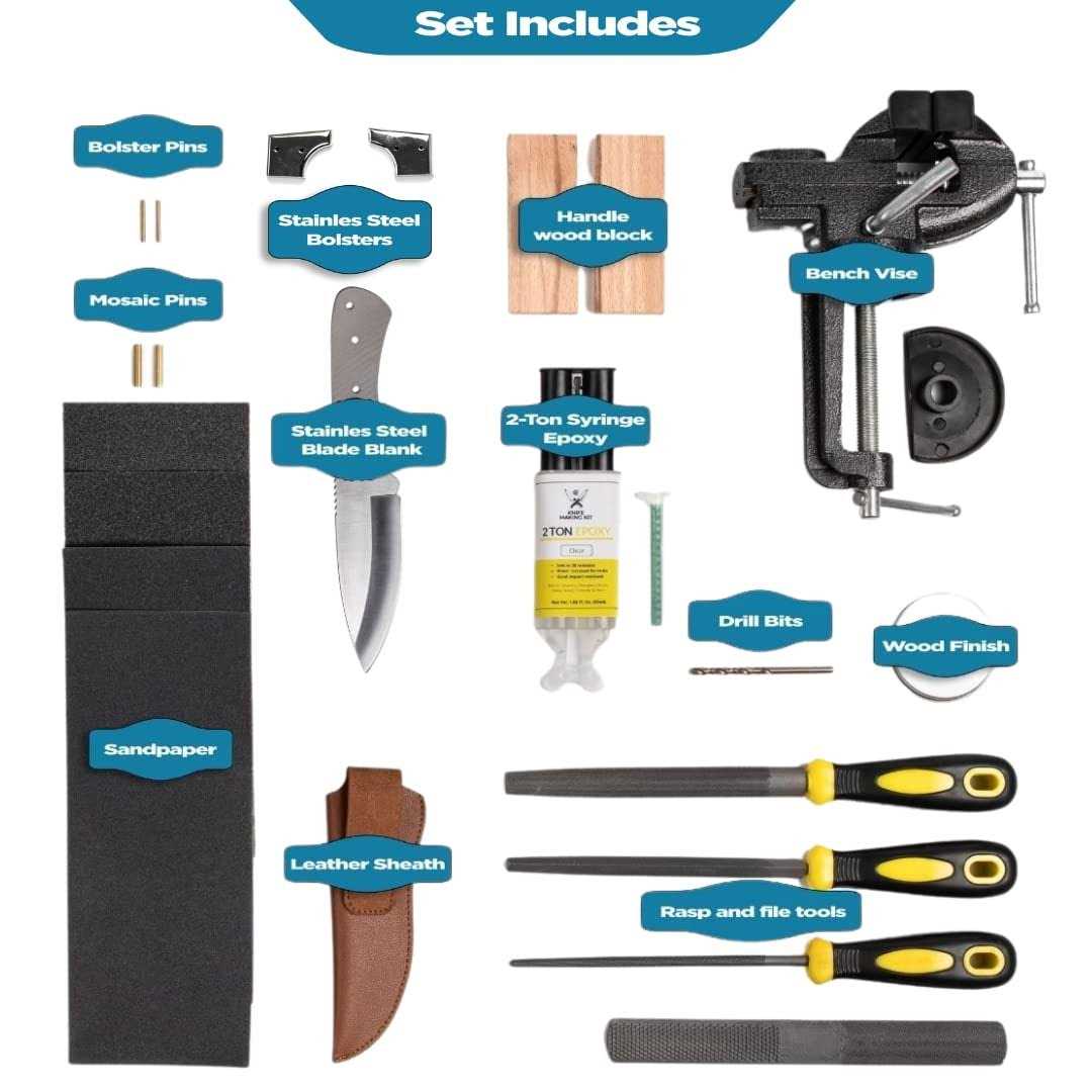 Knife Making Kit DIY Gift for Men Gift Set with Complete Tools - Image 2