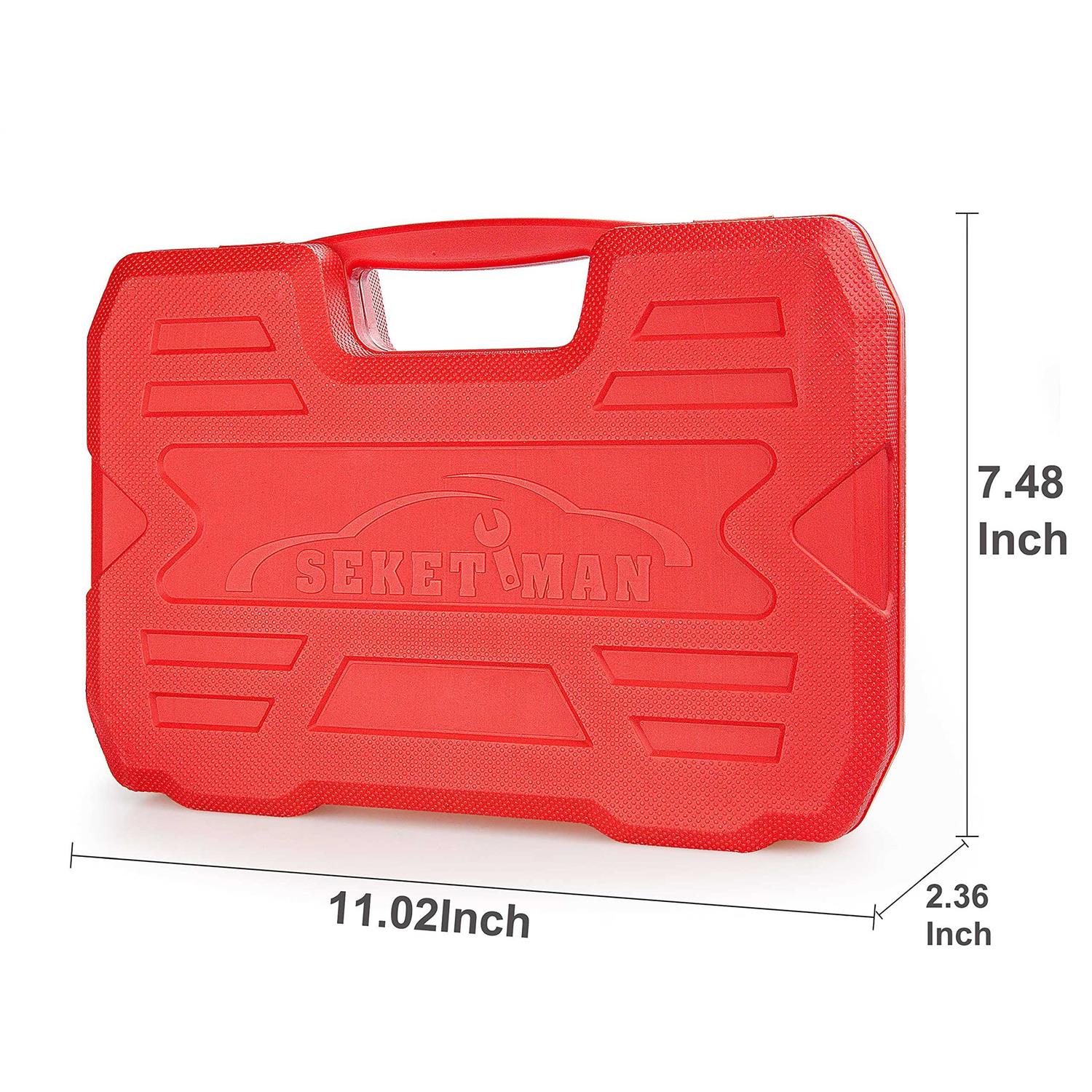 SEKETMAN 76-piece 1/4 Drive Socket Set,1/4-inch Drive Master Socket Set with ratchets,extensions with 1/4 Drive Bits Set,un - Image 5