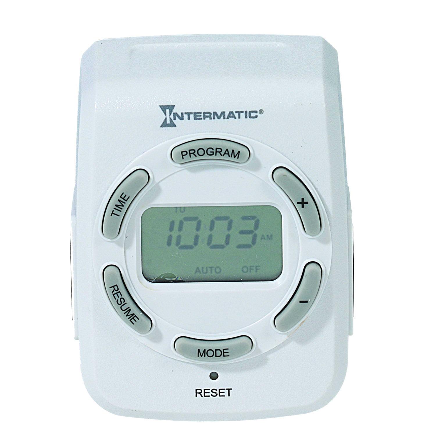 Intermatic DT122K 15 Amp Two-Outlet Heavy Duty Digital Indoor Timer