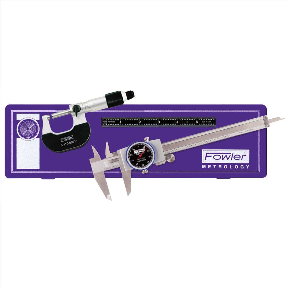 Fowler Measuring Caliper Micrometer Mechanics Set FOW72-229-711 - Image 4