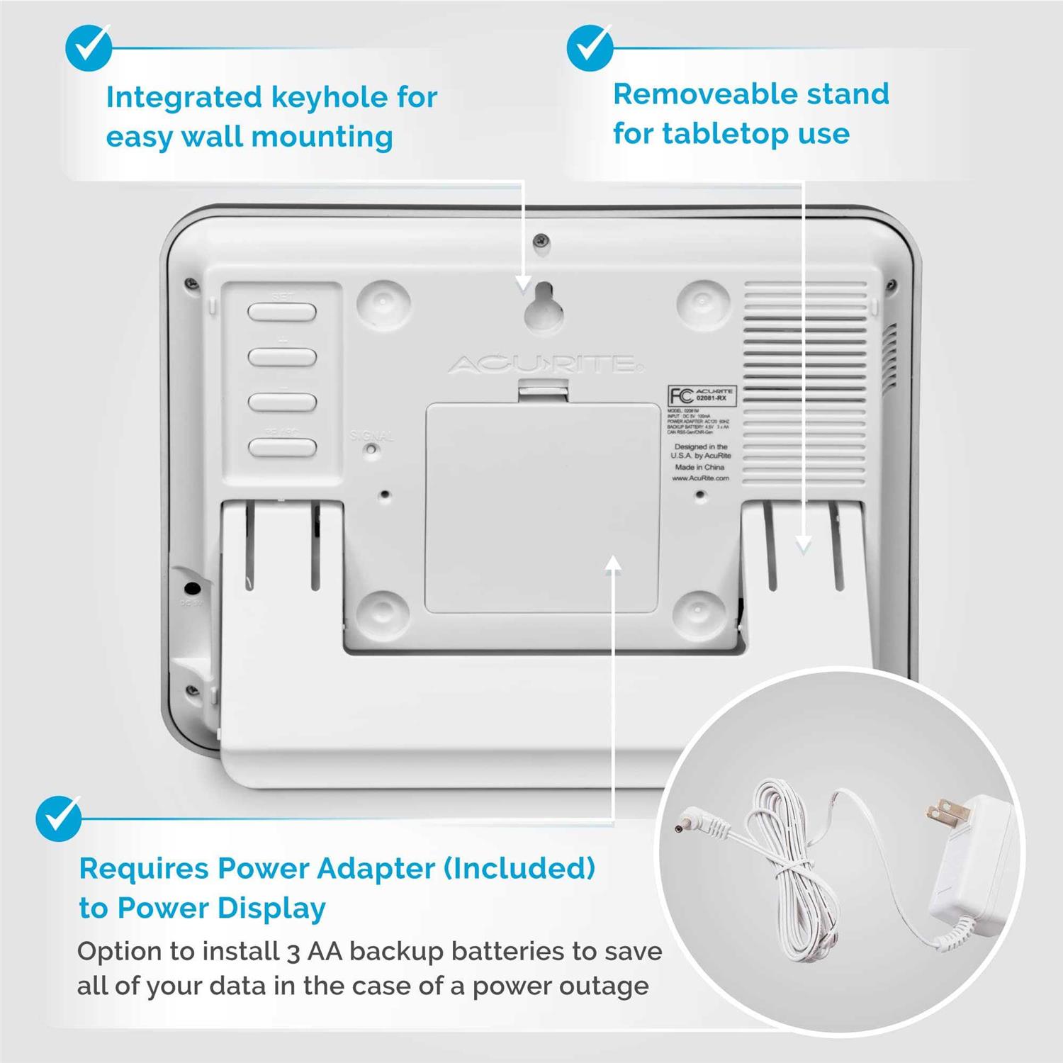 AcuRite Weather Station with Jumbo Display Atomic Clock - Image 4
