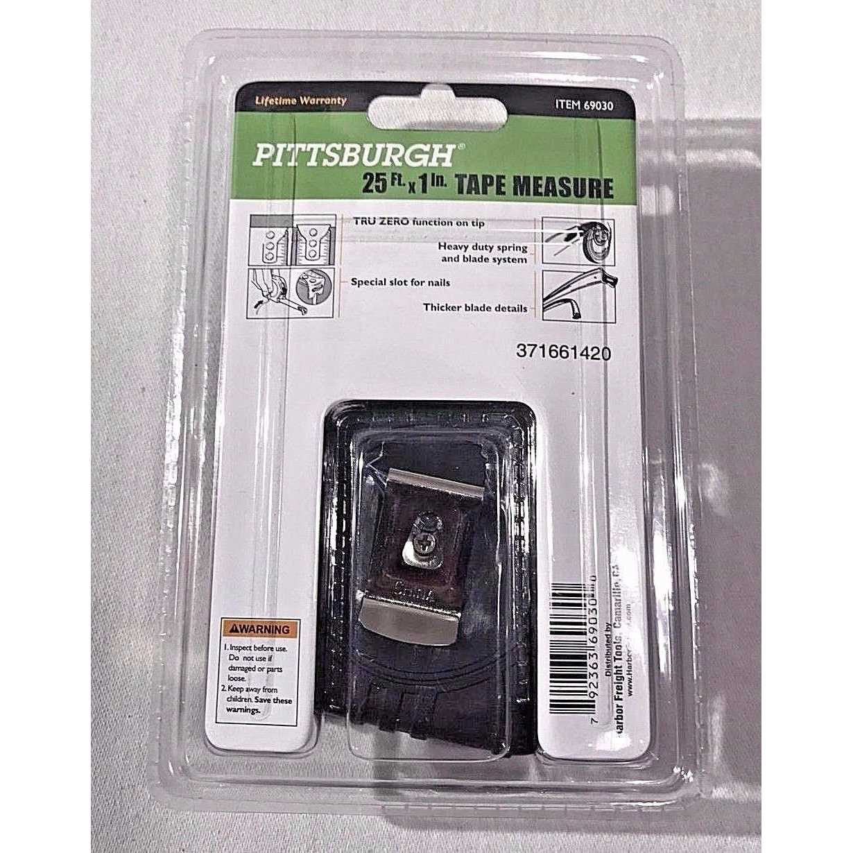 Pittsburgh 25 ft x 1 in Tape Measure - Image 3