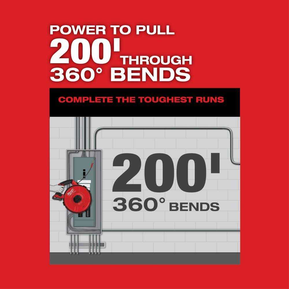 Milwaukee 48-44-5195 M18 FUEL Angler 100' Non-Conductive Polyester Pulling Fish Tape Drum - Image 4