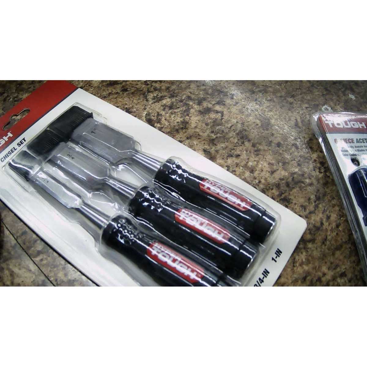 Hyper Tough Wood Chisels with Striking Caps - Image 4