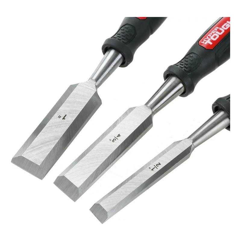 Hyper Tough Wood Chisels with Striking Caps - Image 5