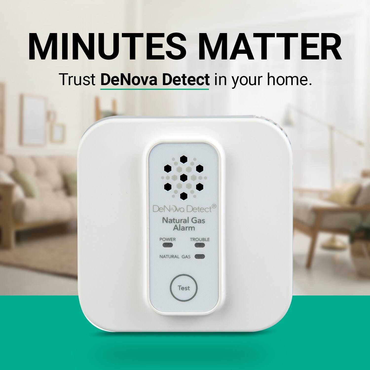 DeNova Detect Natural Gas Alarm 10-Year Battery-operated Natural Gas Detector with Voice Alert - Image 3
