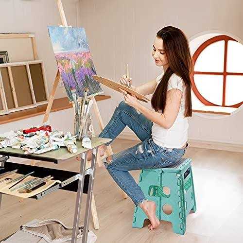 Flottian 13 Folding Step Stool for Adults and Kids Holds Up to 300 lbs,Non-Slip Folding Stools with Handle - Image 4