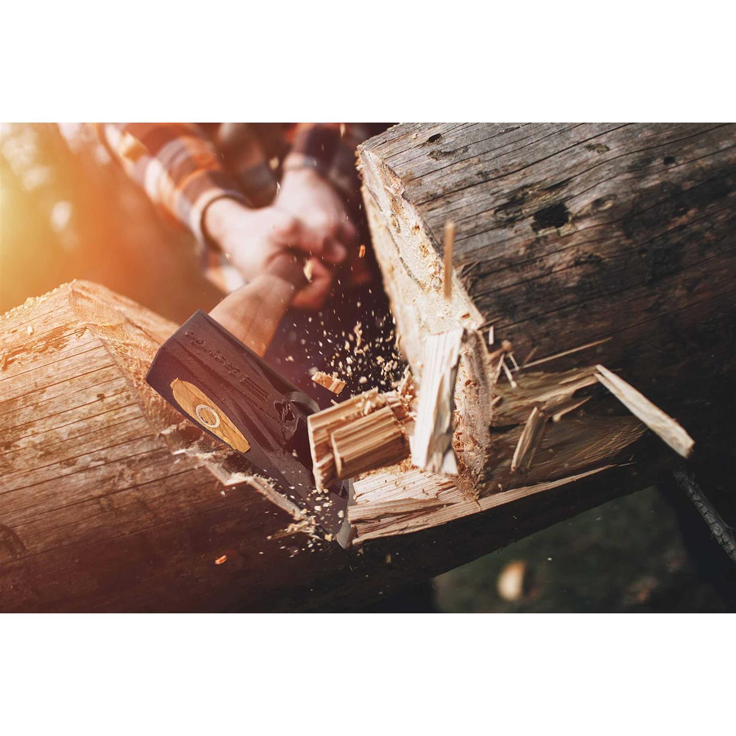 Chopper Wooden Axe # 1 Splitting Maul Axe – Powerful Log Splitting Action – Spring Activated Levers Separate Wood – 6.25# Cast Iron Head – 32” - Image 5