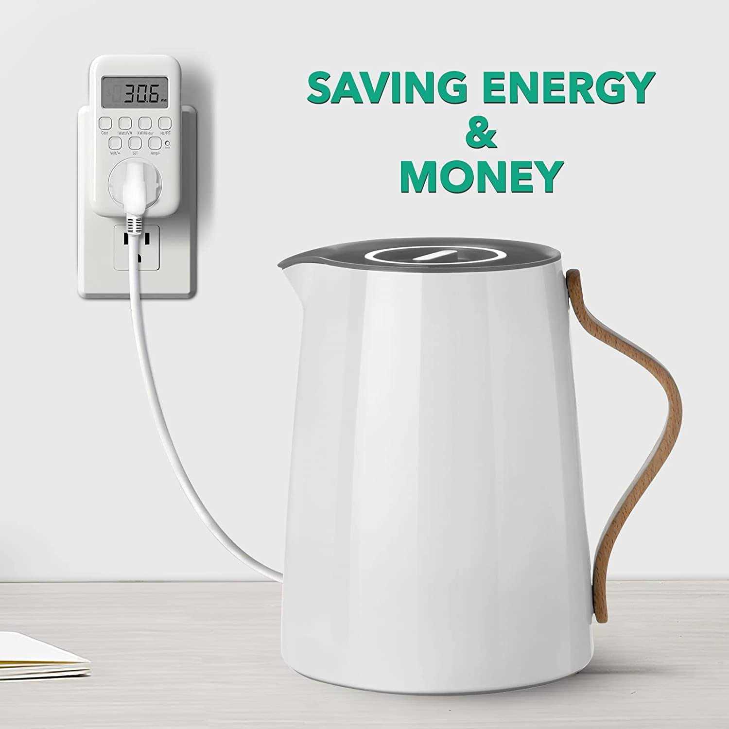 HBN Electricity Usage Monitor LCD Plug in Power Meter Digital Cost Watt/VA KWH/Hour Hz/PH Voltage Amp Meter - Image 5