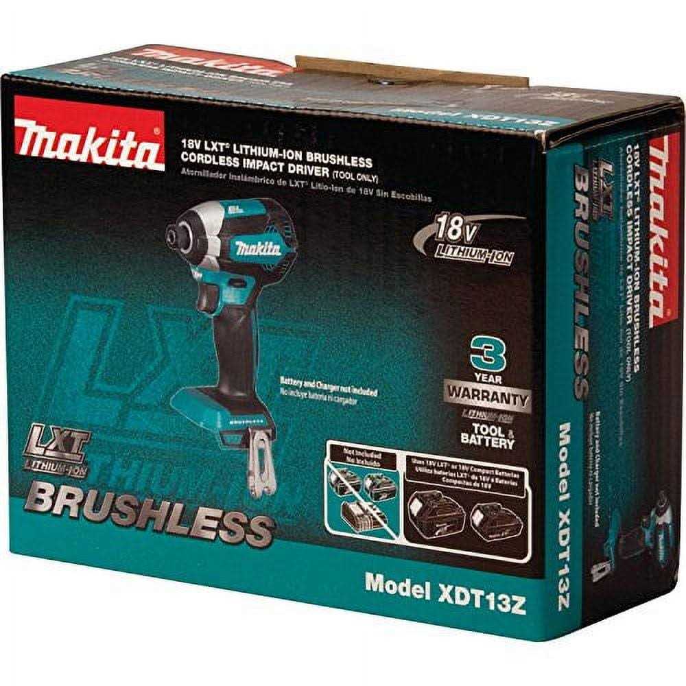 Makita 18V LXT Lithium-Ion Brushless Cordless Impact Driver XDT13Z - Image 3