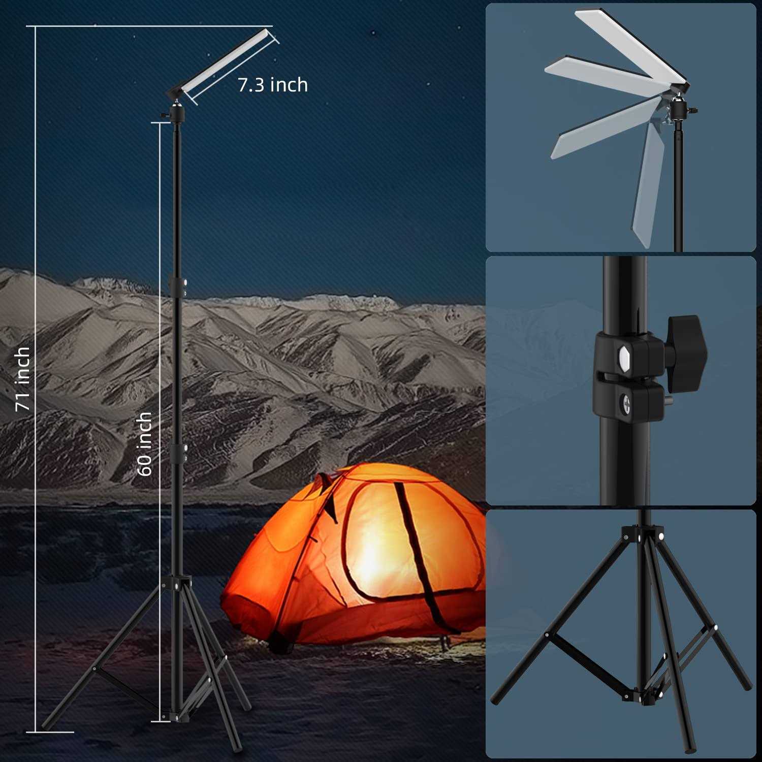 SUDISER Camping Light,1680 Lumen Portable Light LED Barbecue Lamp Work Lights with Stand for Camping - Image 4