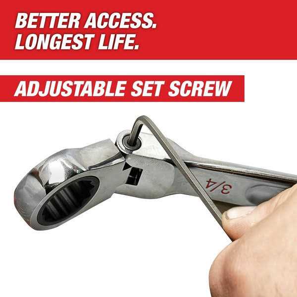 Milwaukee Combination Wrench Flex Head Ratcheting 45-96 - Image 5