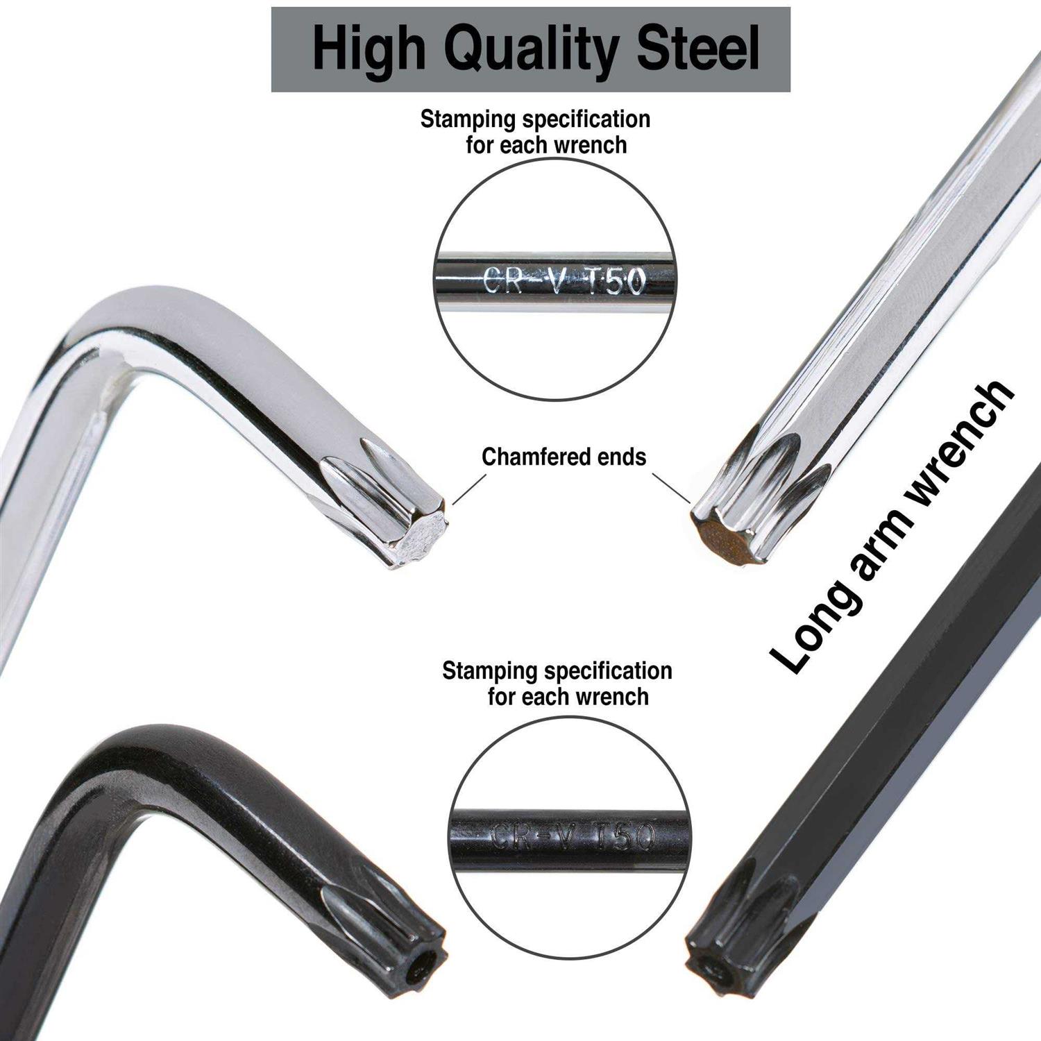 Owl Tools Torx Wrench and Security Bit Wrench Set 9 Standard Torx Star Wrenches and 9 Security Tamper Proof Torx W - Image 3