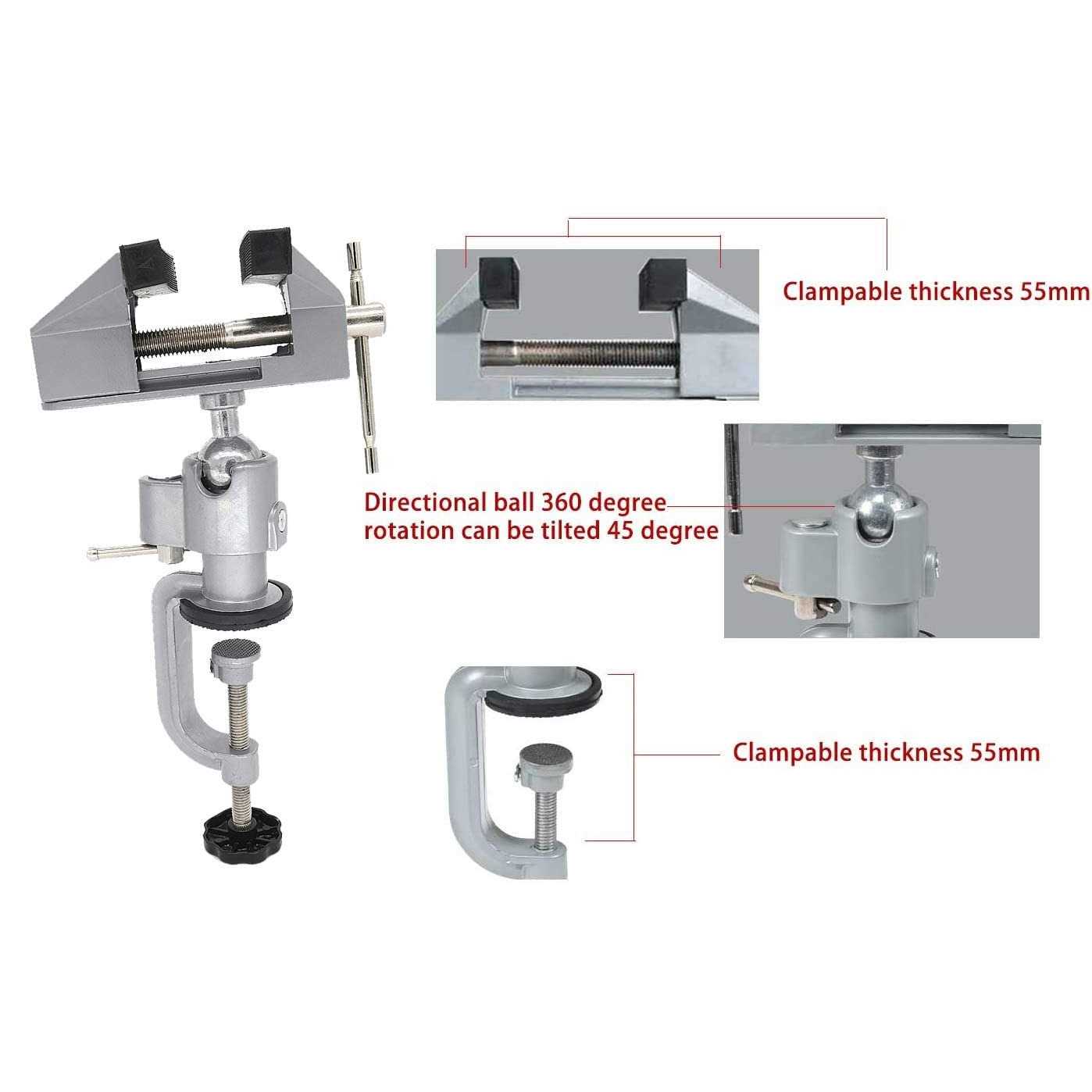 KEYHAO Bench vise Table Jewelry vise Bench clamps Swivel Bench vise Table Swivel vise - Image 4