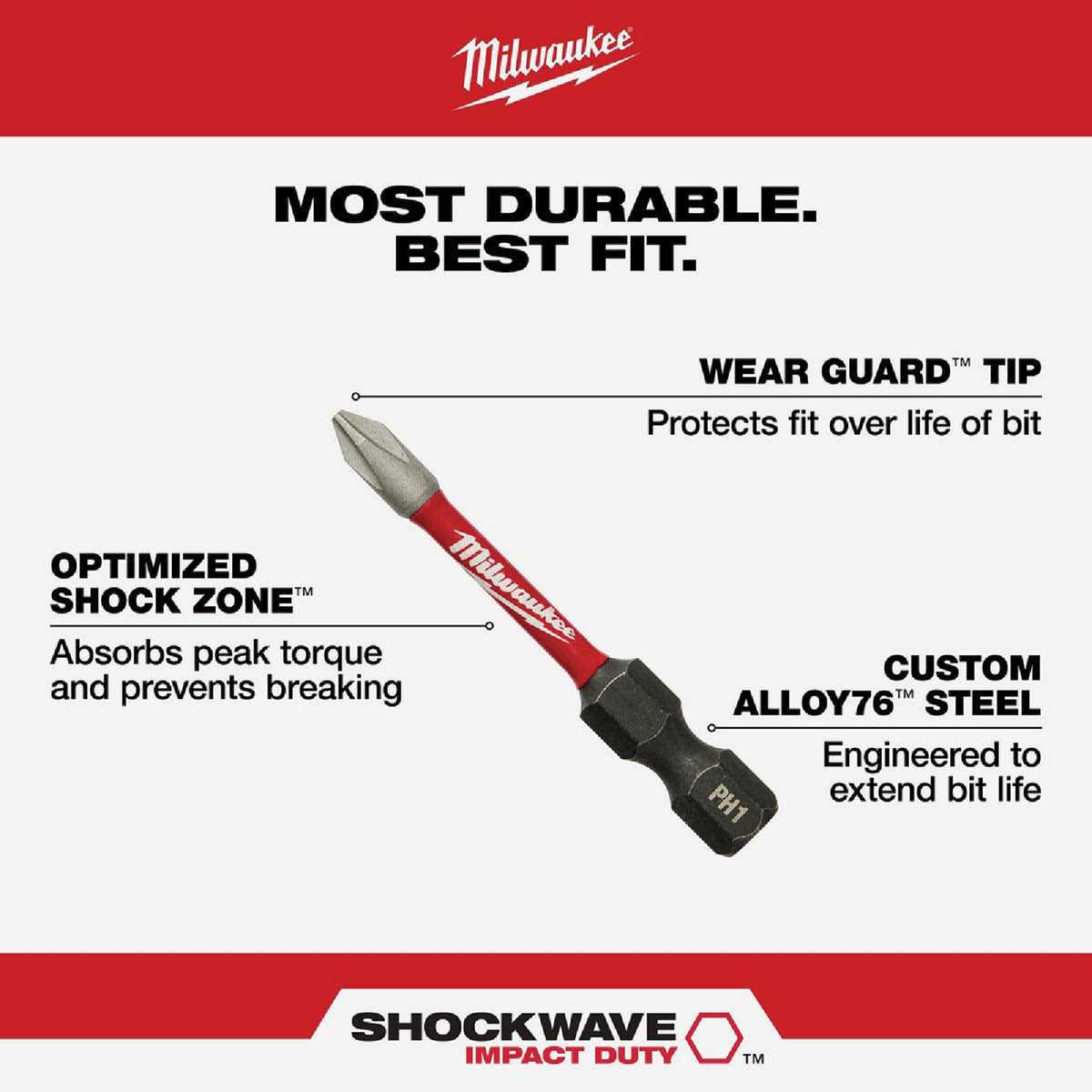 Milwaukee 48-32-4010 SHOCKWAVE Impact Duty Driver Bit Set - Image 3