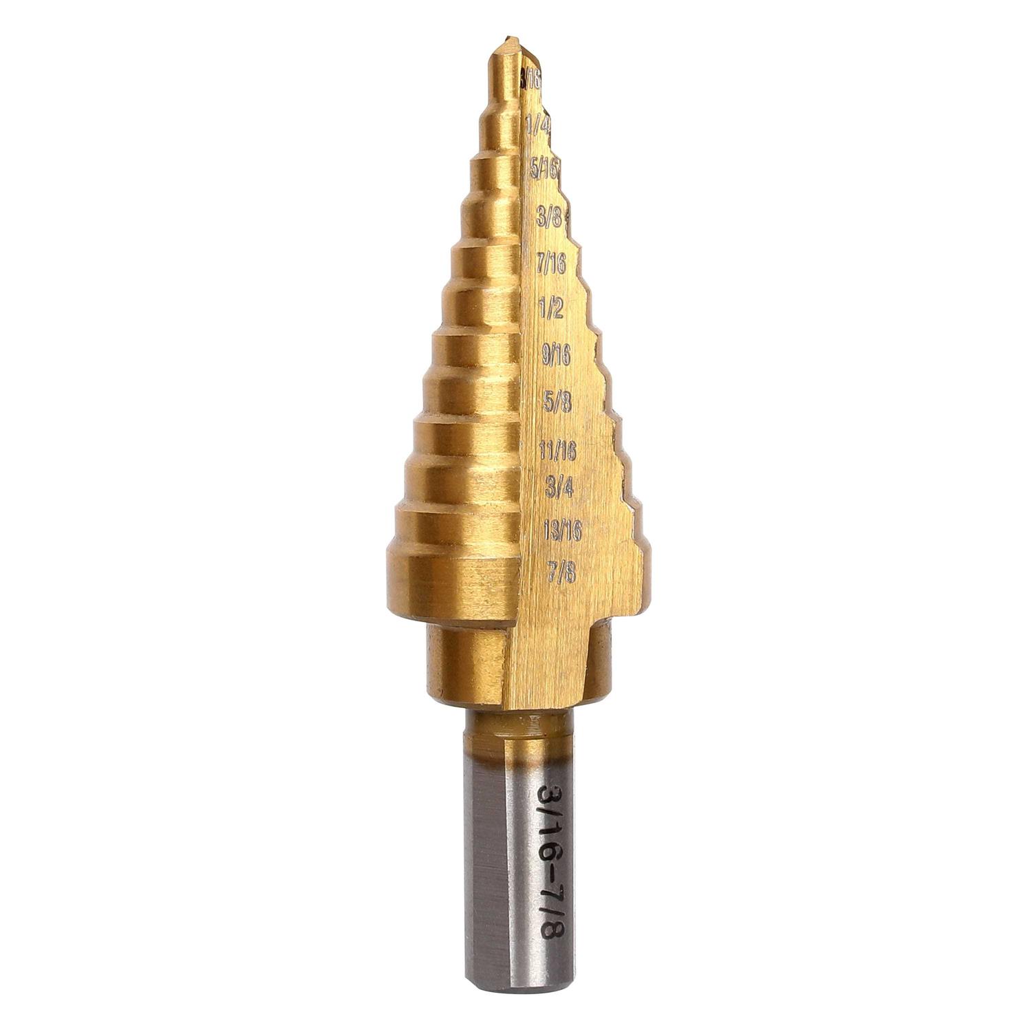 Hyper Tough 12-Step Split Point Titanium Coated Drill Bit