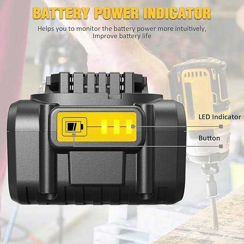 Amicross DCB206 20V 6.0Ah Max XR LED Display Replacement Battery Compatible with DeWalt Dcs356b - Image 5