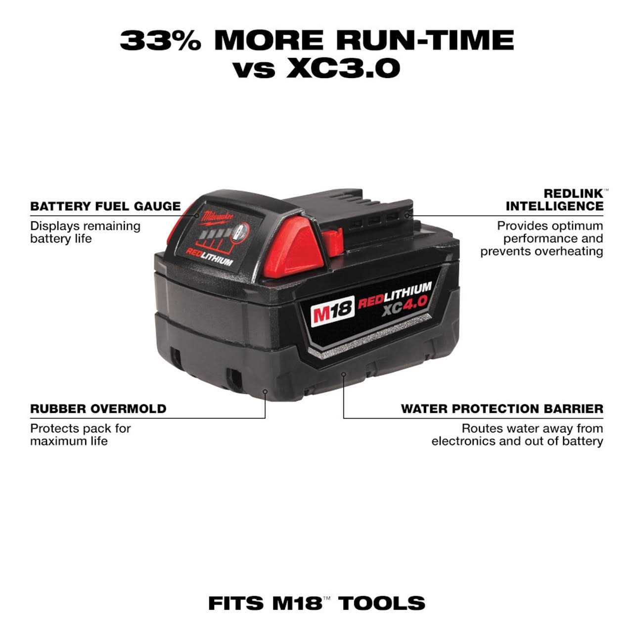 Milwaukee Battery M18 XC 48-11-1840 - Image 3