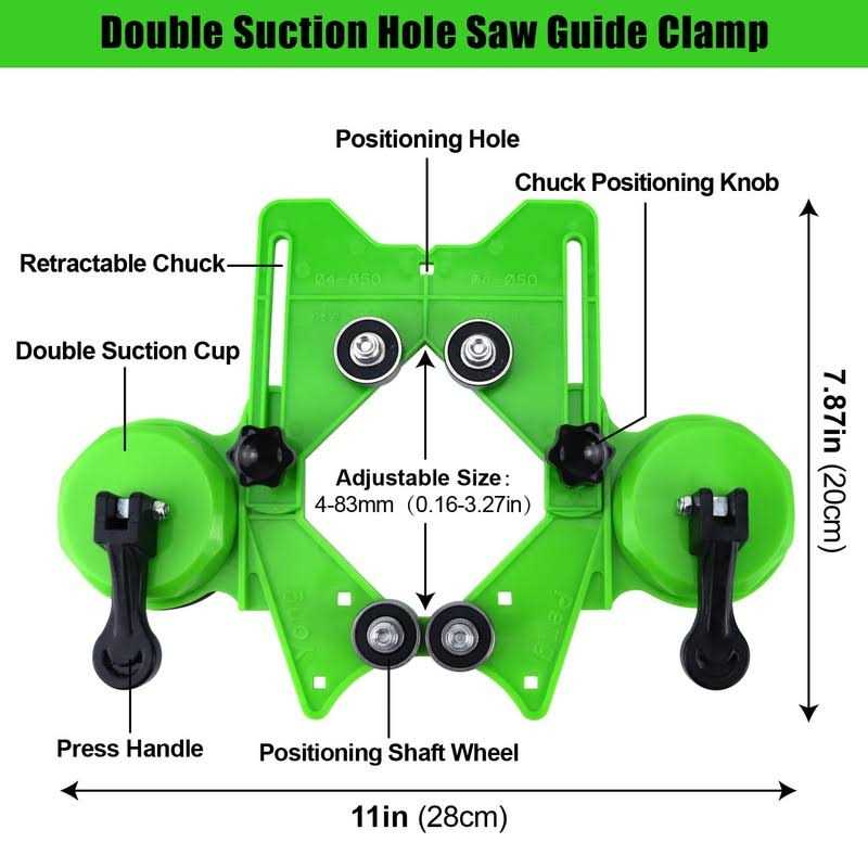 MARSBASE Diamond Hole Saw Kit 17pcs Drill Bits Sets with Double Suction Cups Guide Jig Fixture from 4mm-83mm Hollow Drill Set for Ceramic - Image 3