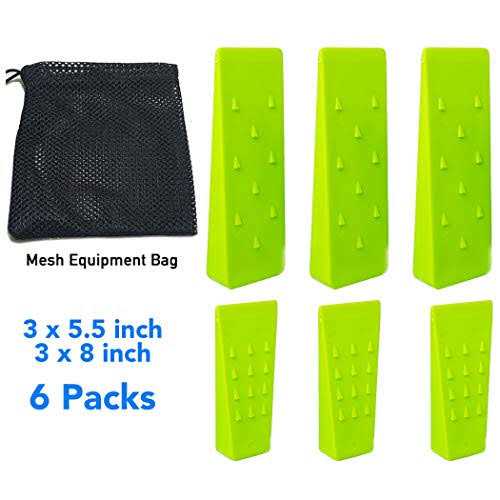AR-PRO 6 Pack Tree Felling Wedges with Spikes for Safe Tree Cutting – 3 Each of 8” and 5.5” Wedges with Storage Bag - Image 3