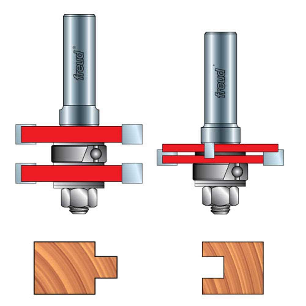 Freud 99-036 Adjustable Tongue & Groove Router Bit Set - Image 3