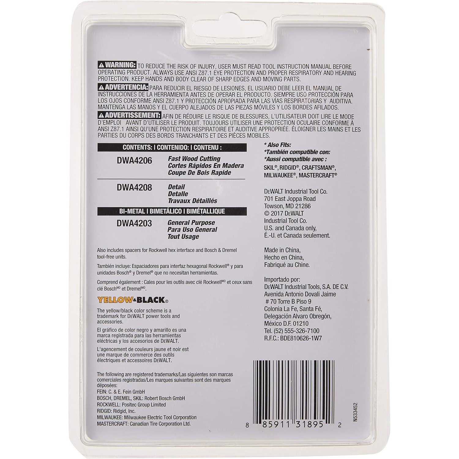 DeWalt DWA4215 Oscillating Blade Set - Image 5