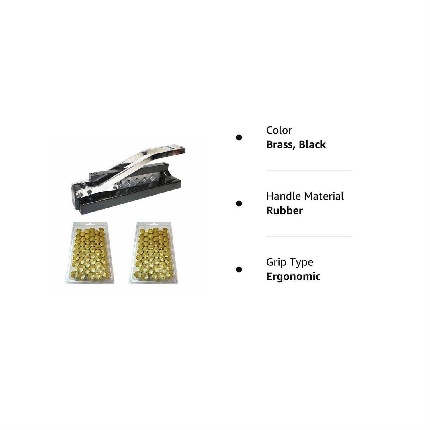 Interstate Pneumatics H8-KIT Heavy-Duty Bench Crimper with Ferrules 0.625 inch ID x 1 inch & 0.656 inch ID x 1 inch - Image 3