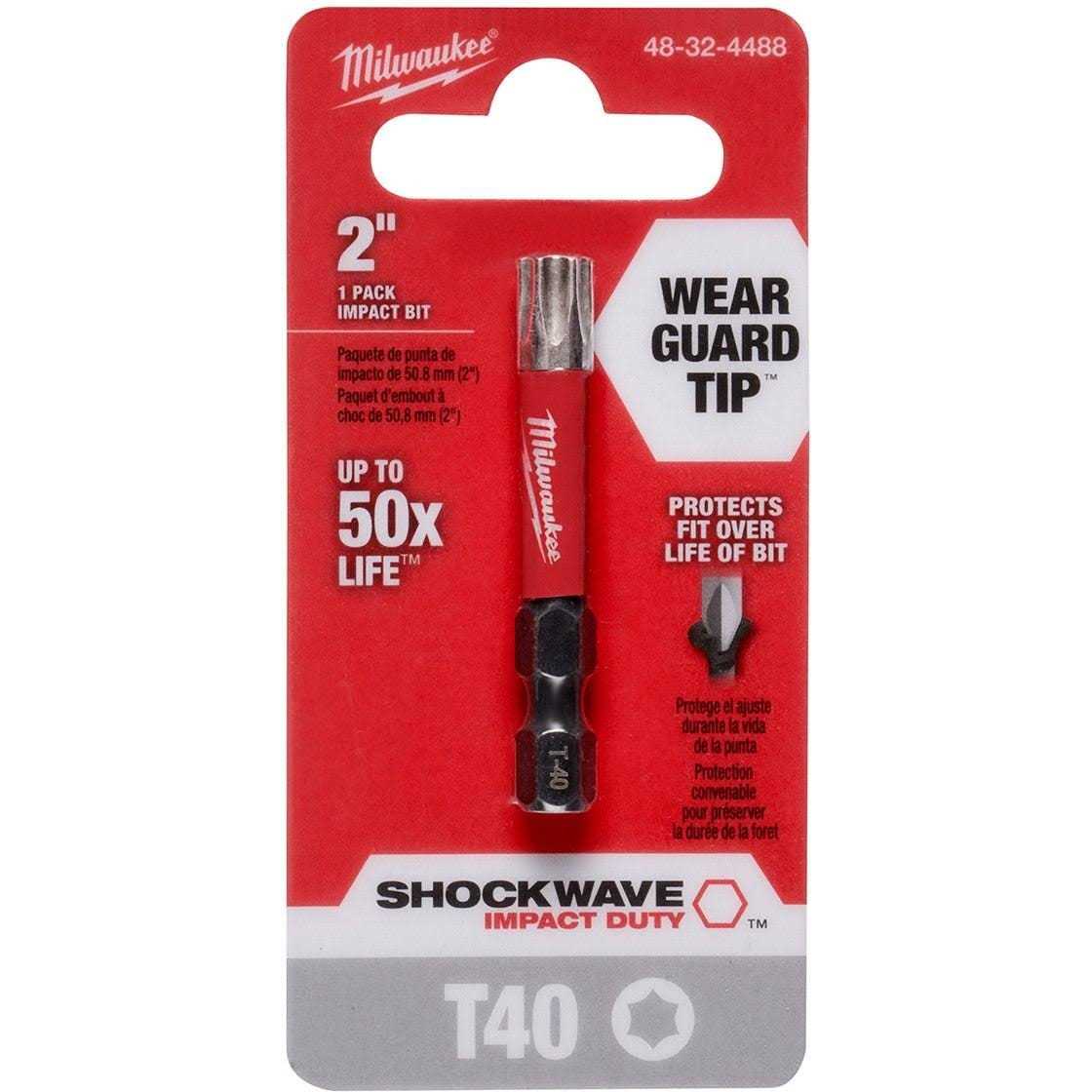 Milwaukee 48-32-4488 Shockwave 2 in. Impact Torx T40 Power Bit - Image 5