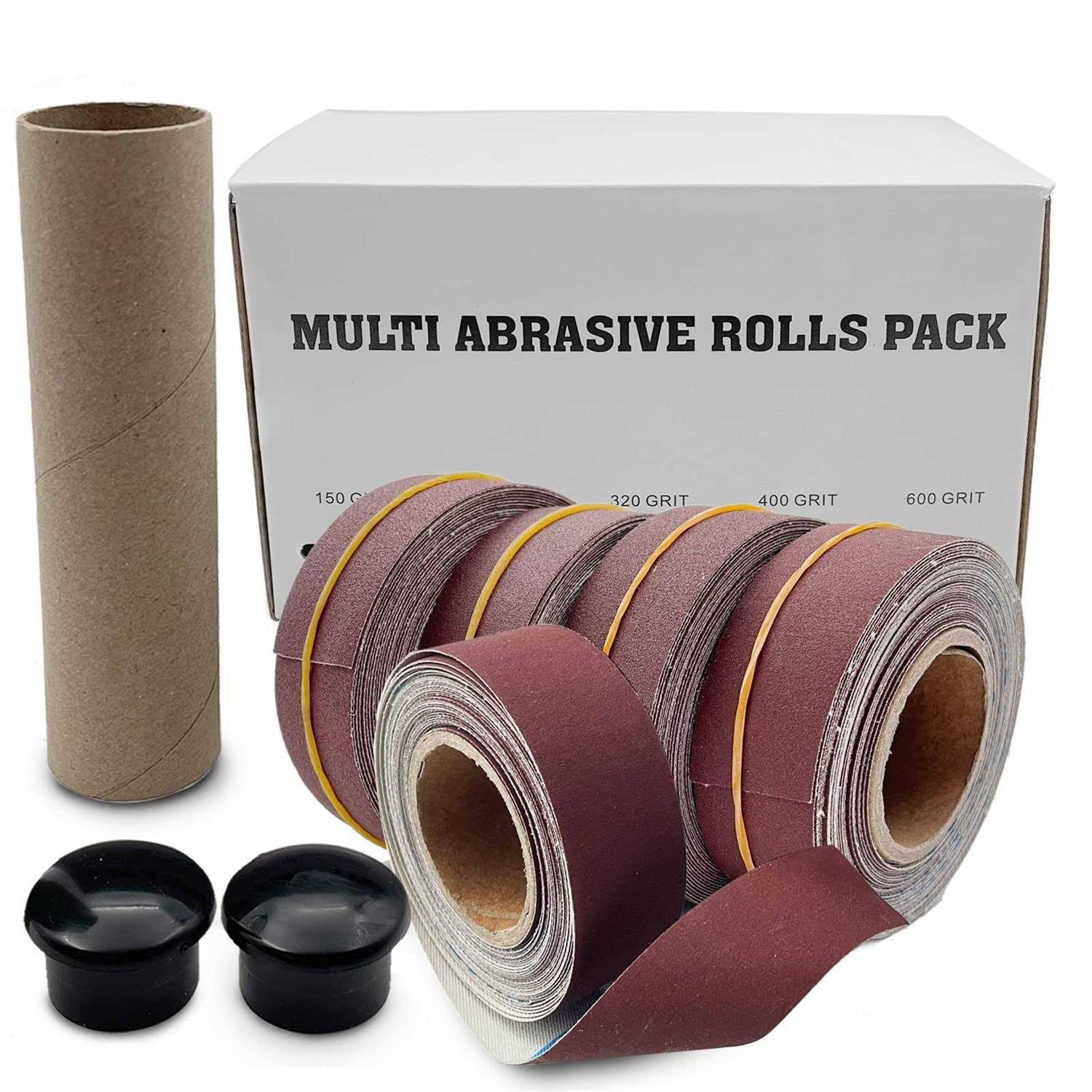 LYFJXX Emery Cloth Roll 5 pcs Assorted Sandpaper Rolls 150 240 320 400 600 Grit Abrasive Sand Paper for Wood Metal Polishing with Dispenser - Image 3