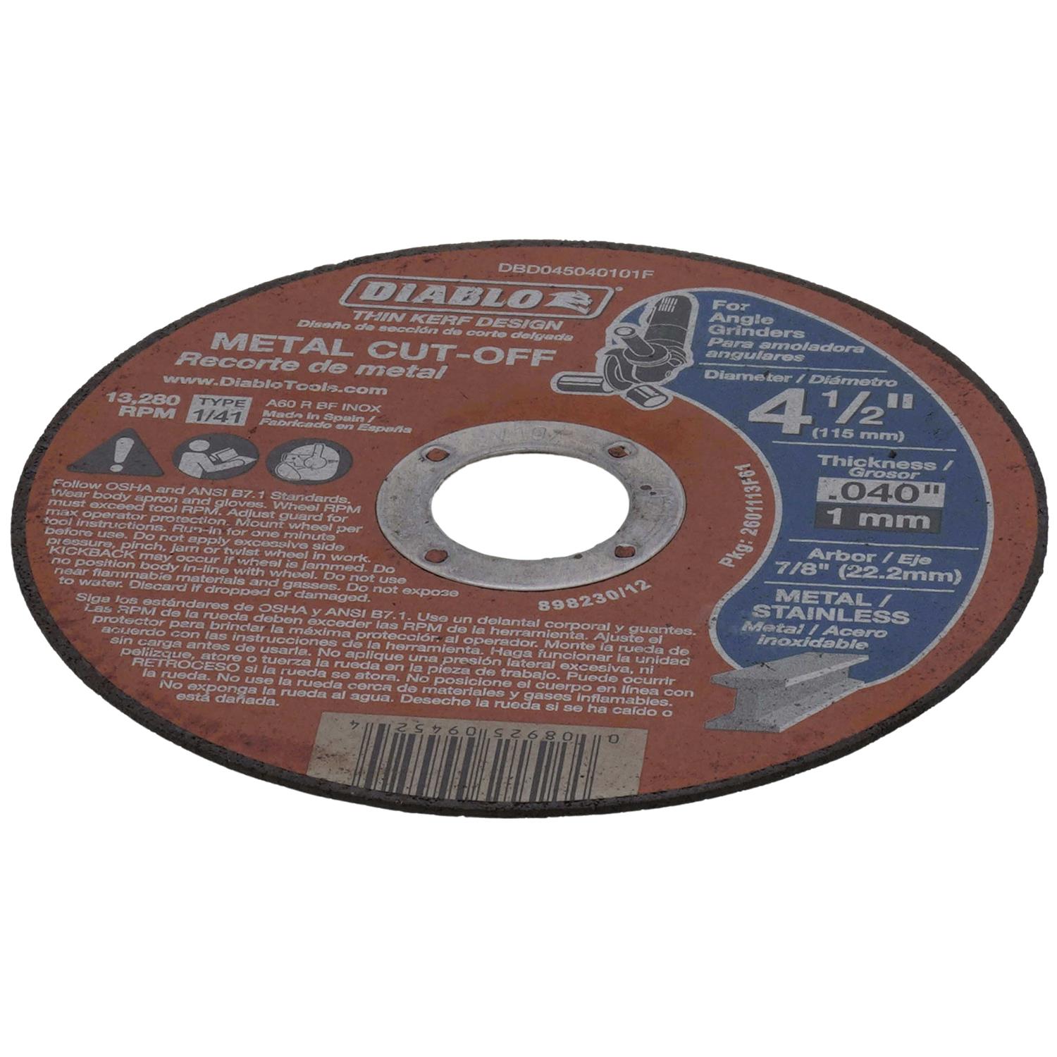 Diablo 4-1/2 in. Metal Cut Off Disc DBD045040101F - Image 4