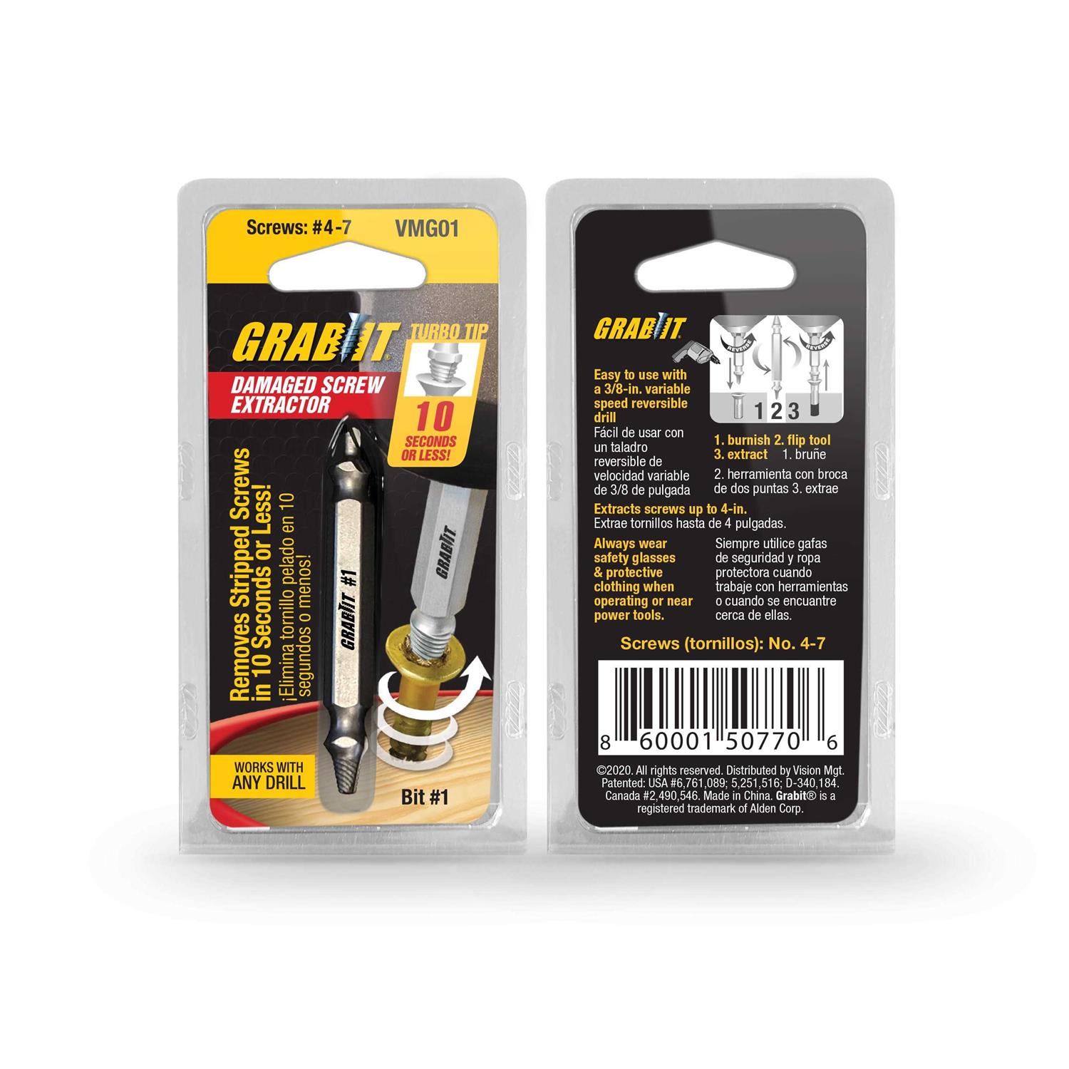 GRABIT Steel Double-ended 2-in Screw Extractor