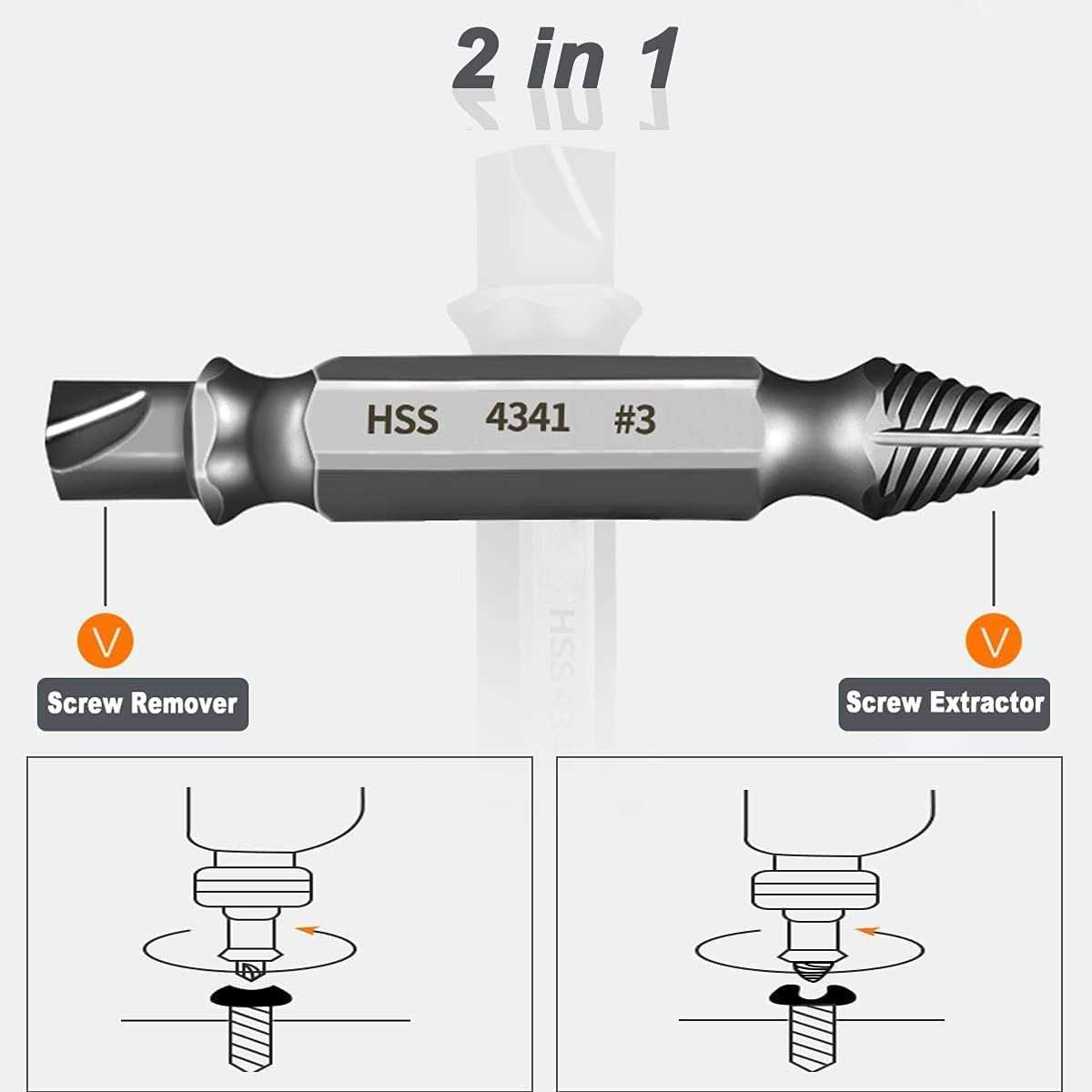 GRABIT Steel Double-ended 2-in Screw Extractor - Image 2