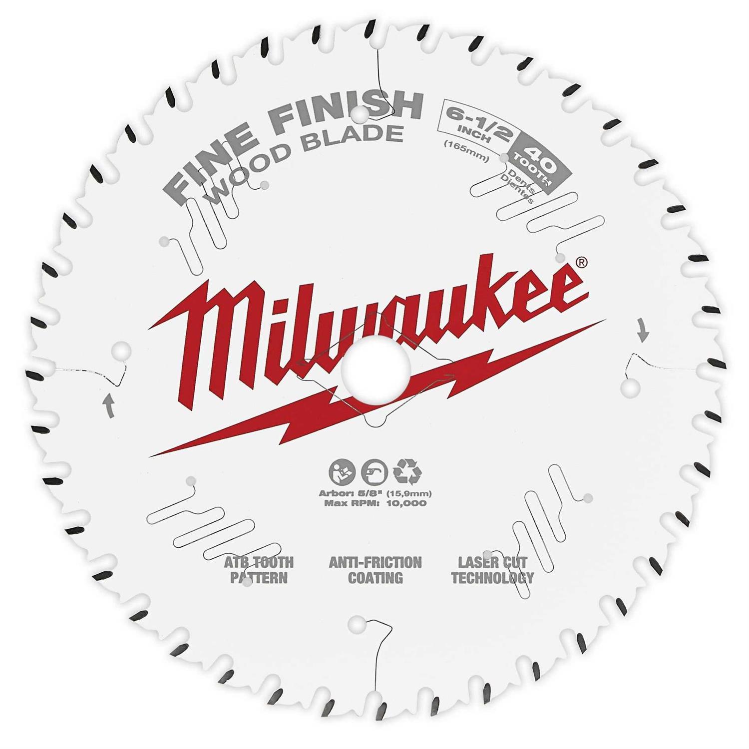 Milwaukee 48-40-0622 6-1/2 in. 40T Fine Finish Circular Saw Blade - Image 5