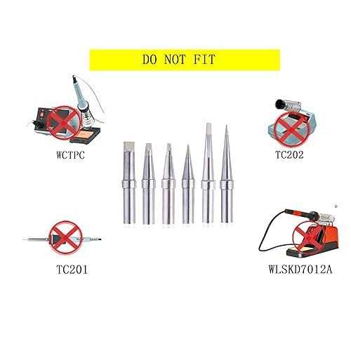 Igreat Solder Tips 6pcs Weller ET Soldering Iron Replacement Tips for WES51/50,WESD51,PES51 / 50,WE1010NA WCC100 Lr21 ET Tip Series - Image 2