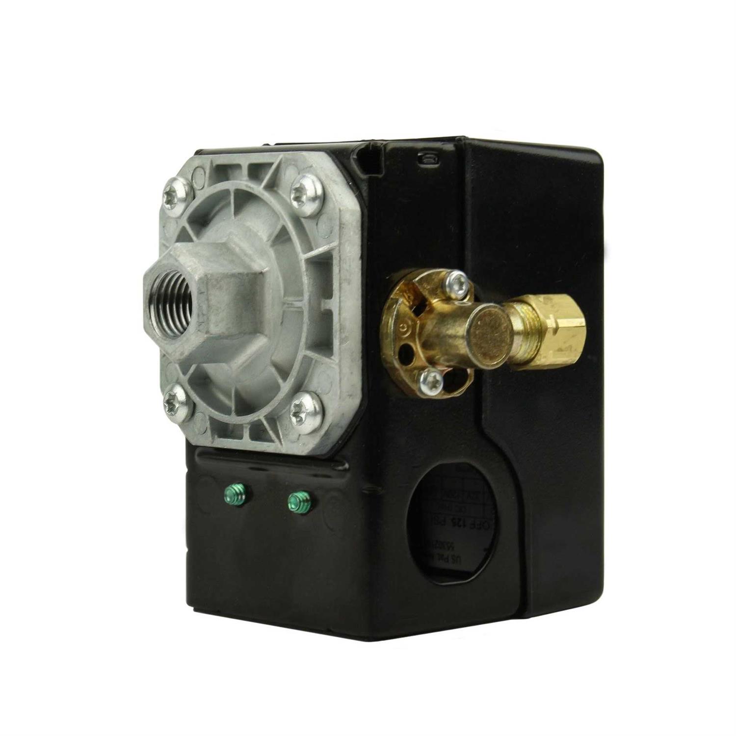 Pressure Switch for Air Compressor Made by Furnas / Hubbell 69JF7LY 95-125 single Port W/ Unloader & On/Off lever - Image 4