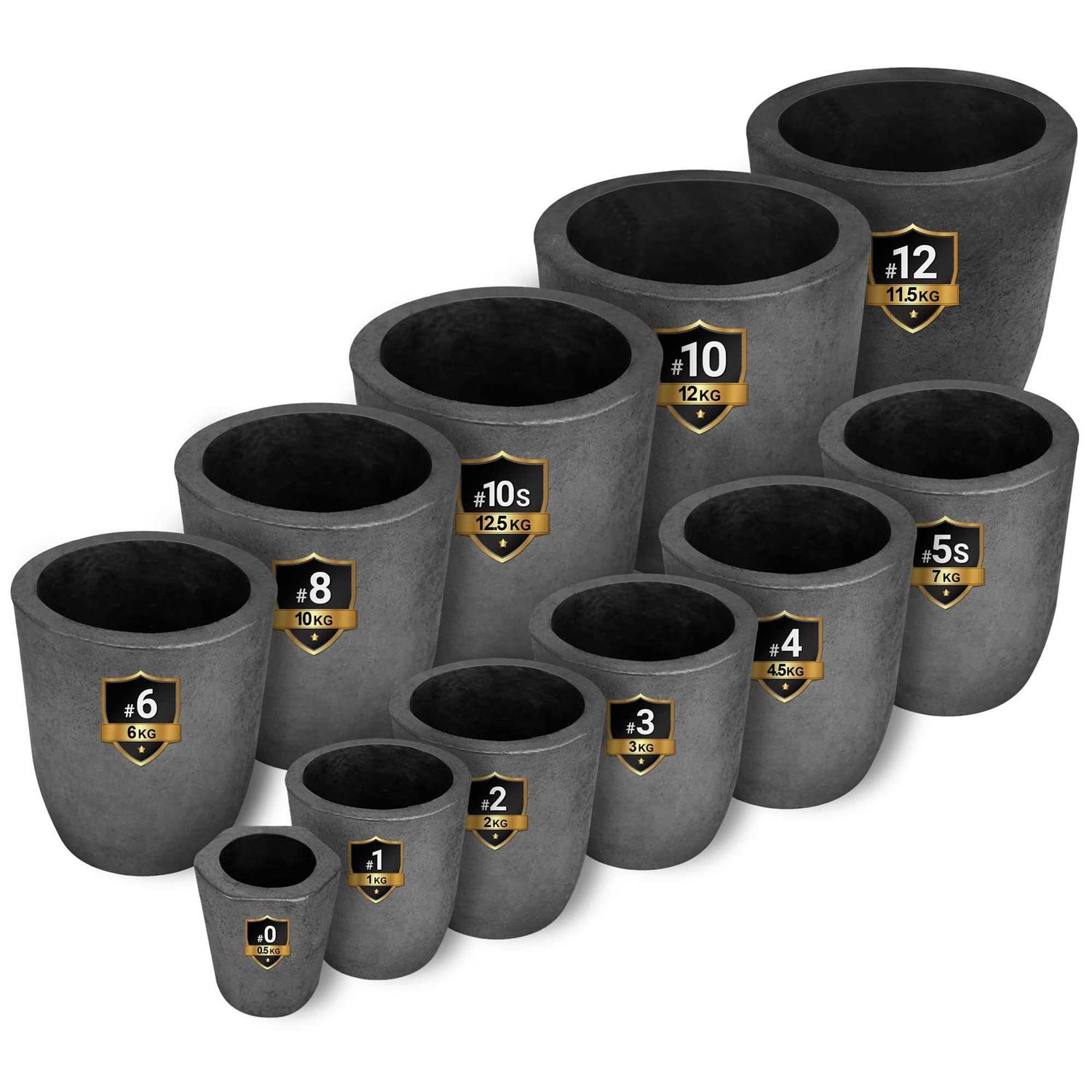 gongyi Clay Graphite Crucible for Metal Melting Casting Refining Gold Silver Copper Brass Aluminum