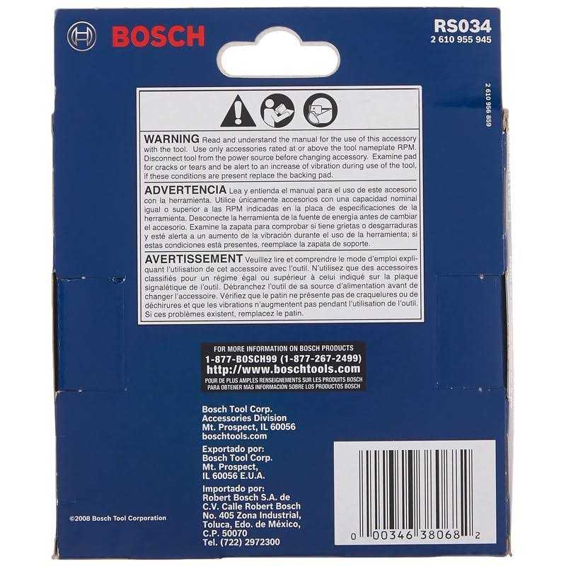 Bosch 5 in. Soft Hook & Loop Pad RS034 - Image 5