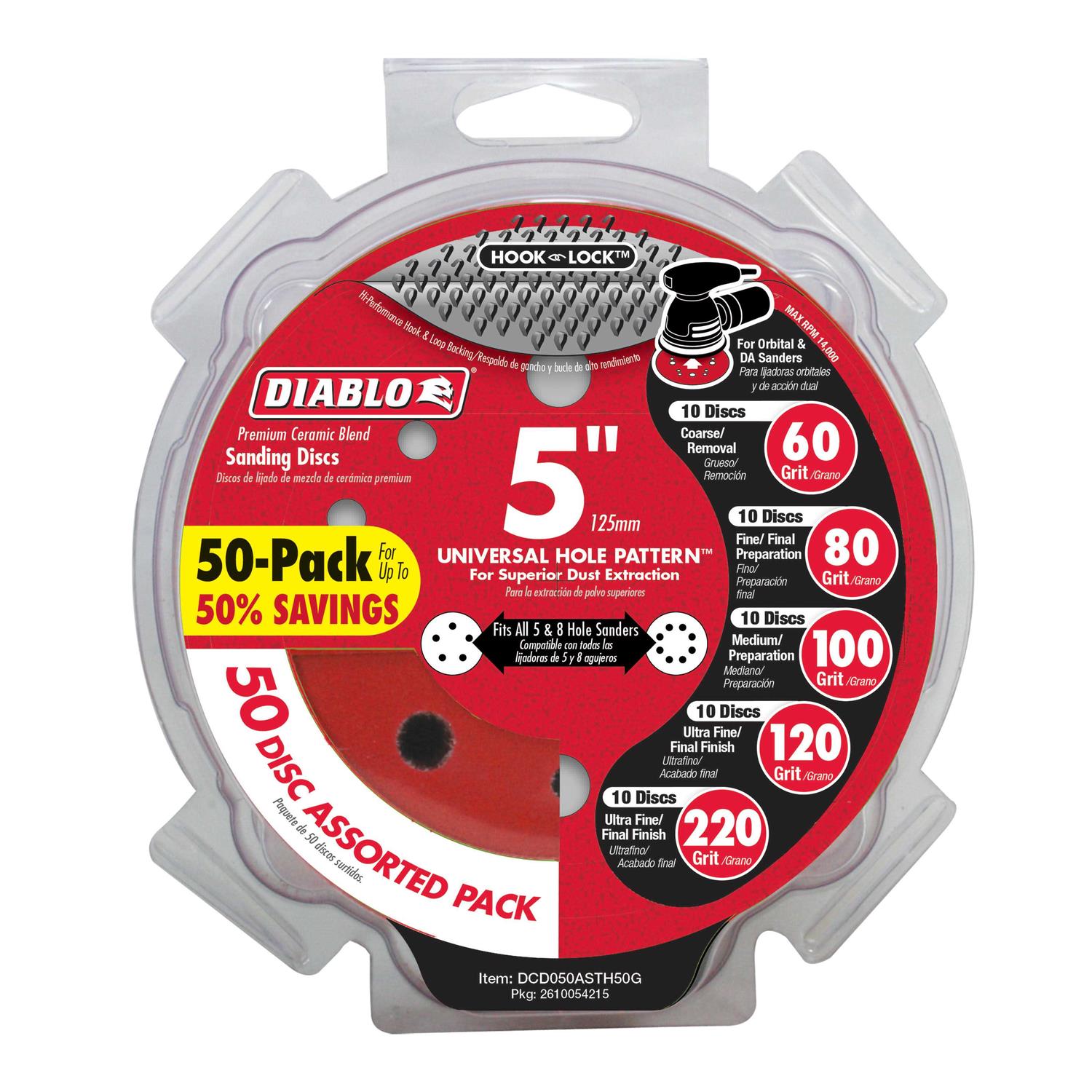 Diablo DCD050040H50G Hook & Lock Sanding Disc - Image 5