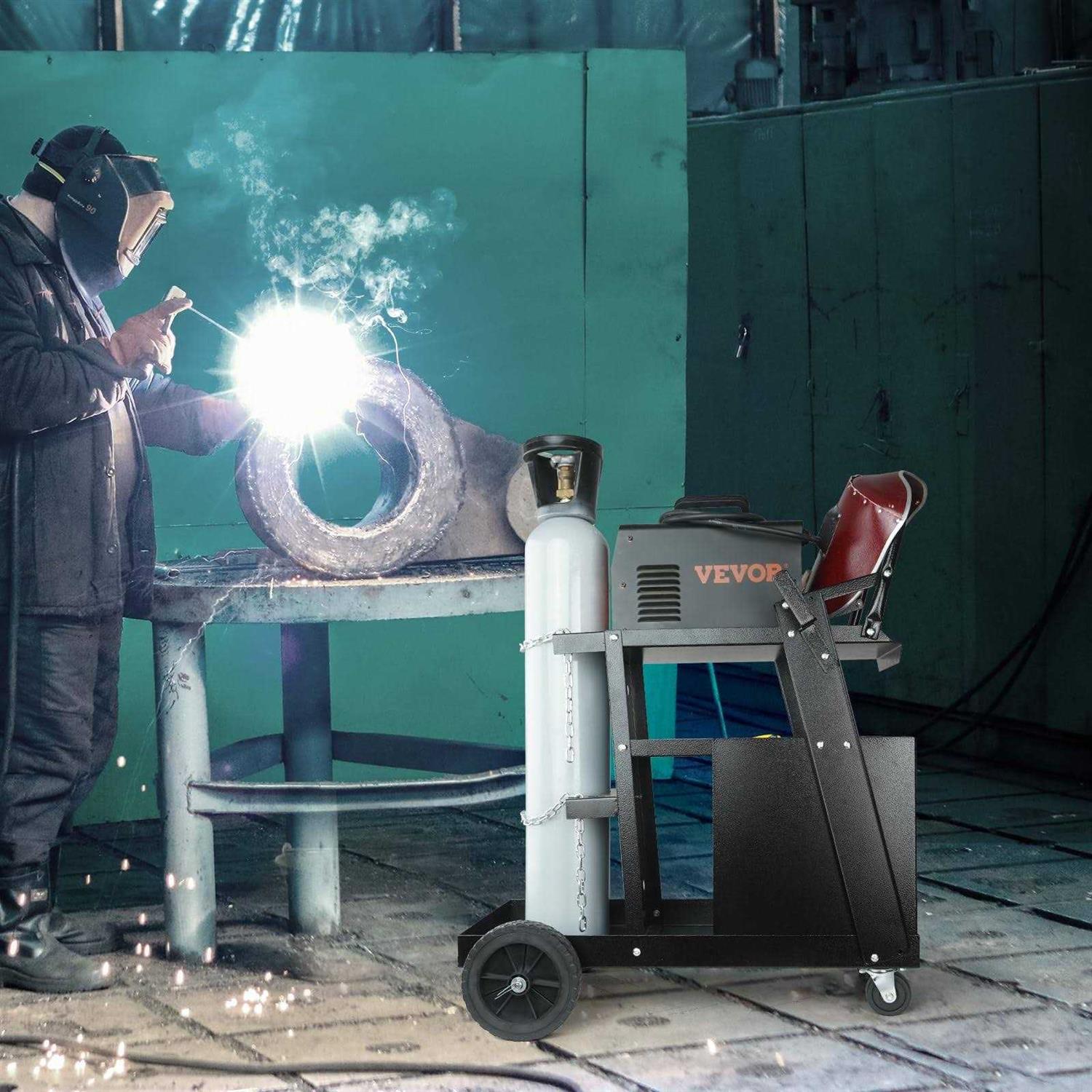 VEVOR 2-Tier 4 Drawers Welding Cart Welder Cart Weight Capacity - Image 4