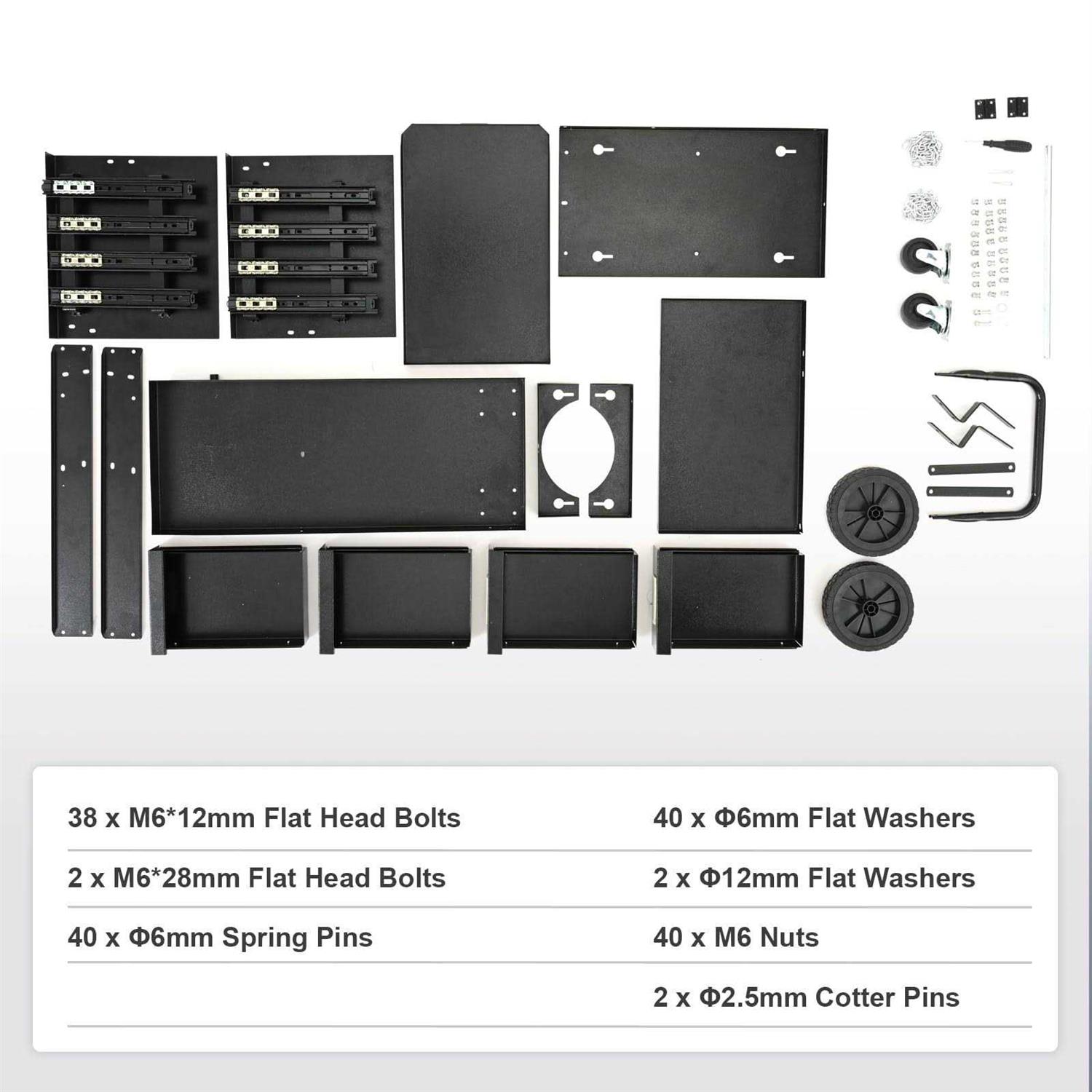 VEVOR 2-Tier 4 Drawers Welding Cart Welder Cart Weight Capacity - Image 5