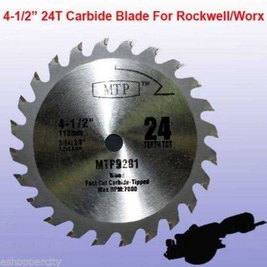 MTP Pack of 4 Assorted Metal/wood 4-1/2 4.5 Inch Circular Saw Blade for Rockwell Compact Rk3441k - Image 4